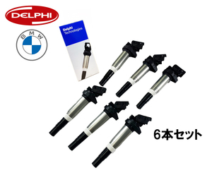 BMW 優良品 DELPHI イグニッションコイル 6本セット 1シリーズ～7シリーズ Xシリーズ Z4 GN10571-12B1 純正品番:12138616153