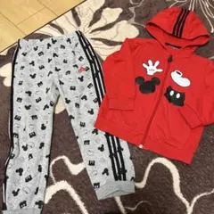 adidas ミッキー　セットアップ　100