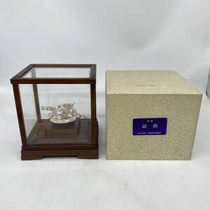 純銀製 盆栽 松 光則作 シルバー 置物 銀製 銀細工 SILVER ORNAMENT 骨董品 飾り物 オブジェ 和風 和物 床の間 japan 日本 (梅 竹 YO9A2