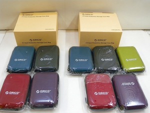 HK3258★ORICO 2.5Inch Protective Storage Case Bag ハードディスク 収納ケース HDD 保護ケース 一式セット まとめ売り 保管品 美品