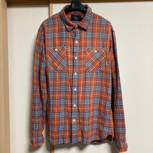 【未使用】RRL ダブルアールエル ネルシャツ チェック Mサイズ MNRRWOV16820234ラルフローレン