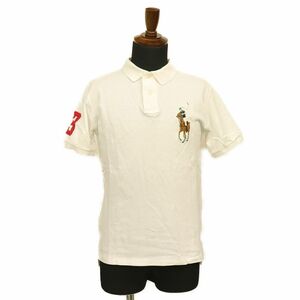 ポロ ラルフローレン POLO RALPH LAUREN ポロシャツ メンズ サイズM ホワイト 中古AB 262013