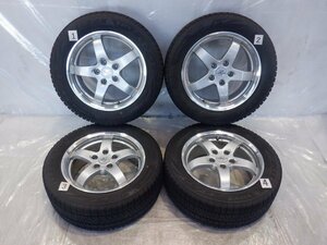 ☆バリ山☆VW ゴルフ☆ 5H 112 6.5J +47 16インチ 社外品 OETTINGER アルミホイール 冬用 スタッドレスタイヤ 205/55R16 BRIDGESTONE 4本