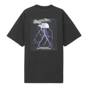 即決☆ノースフェイス TNF ライトニング 半袖 Tシャツ BLK/XLサイズ ブラック 黒色 速乾 ドライ ロゴ イラスト THE NORTH FACE