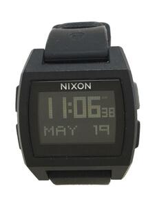 NIXON◆クォーツ腕時計/デジタル/ラバー/BLK/BLK/BASE TIDE