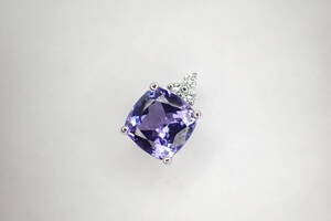 13/美品 Pt950 タンザナイト1.90ct ダイヤ ペンダントトップ