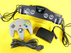 (GKK-6) Nintendo 任天堂 ニンテンドー64 本体 NUS-001 コントローラー付 ゲーム機器＠80(9)