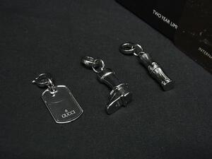 1円 ■美品■ GUCCI グッチ ネックレス ペンダント チャーム アクセサリー 3点セット まとめ売り レディース メンズ シルバー系 BI7295