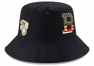 独立記念日モデル NEWERA ニューエラ Orioles オリオールズ BUCKET バケットハット 紺 USA正規品 フリーサイズ MLB メジャーリーグ 星条旗