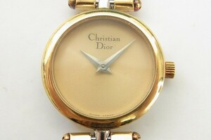 M520-S28-3650◎ Christian Dior クリスチャン ディオール レディース クォーツ 腕時計 現状品① ◎
