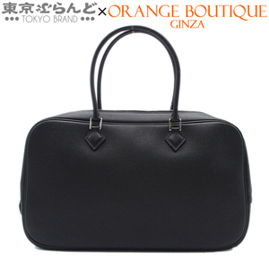 101770359 エルメス HERMES プリュムエラン28 □I刻印 ブラック シルバー金具 エプソン ハンドバッグ レディース