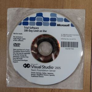 Microsoft Visual Studio 2005 Team Foundation Server French, German, Italian, Japanese ほか (Trial Software 180-Day Limit on Use)