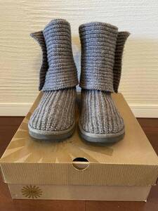 アグ UGG W CLASSIC CARDY ニットブーツ 2WAY グレー　25㎝