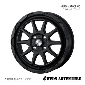 WEDS-ADVENTURE/MUD VANCE 06 アクア K10系 4WD アルミホイール1本【16×6.0J 4-100 INSET40 FULL MAT BLACK】0040205