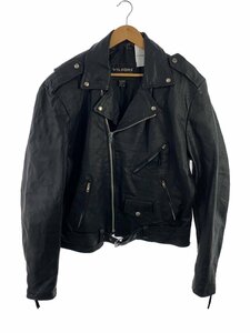 Wilsons Leather◆ダブルライダースジャケット/XL/レザー/BLK