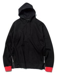 【送料無料】 SOPH.NET ソフネット 18AW カラーリブ サイドジップ フーデッドスウェットパーカー L COLOR RIBBED HEM ZIP PULL OVER HOODY