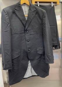 ■M□Ermenegildo Zegna エルメネジルド ゼニア タキシード S AM79 ジャケット パンツ 2点セット ブラック 中古 結婚式□T-2201171■