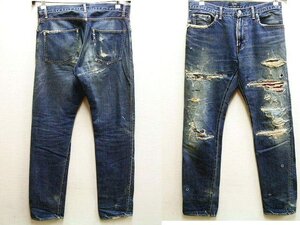 ◇即決[3]UNDERCOVER J9503 12AW psyco color期 リペア ダメージ クラッシュ デニム パンツ■1283