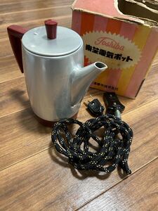 東芝電気ポット　東京芝浦電気株式会社　レトロ ステンレス ティーポット Pot コーヒーポット ポット OLD 昭和レトロ　当時物　レトロ家電