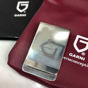 $M$ 希少! ② GARNI ガルニ Sign Money Clip マネークリップ シルバー925製 赤ケース 未使用品 A2410-005