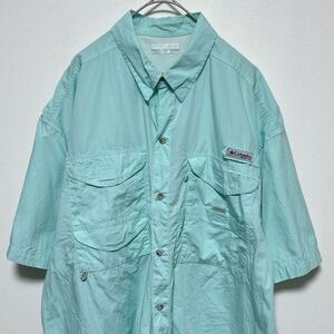 Columbia PFG コロンビア　フィッシングシャツ 半袖シャツアウトドア　ロゴ　サイズXL