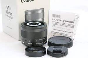 キヤノン Canon マクロレンズ EF-M28mm F3.5 IS STM ☆レンズフード付♪ ＃7638