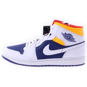 NIKE ナイキ AIR JORDAN 1 MID エアジョーダン1 ミッドカットスニーカー ホワイト/ブルー/イエロー US14/32cm 554724-131