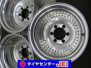 15インチ 社外 9.5J+29 139.7 6穴 中古アルミホイール【4本セット】送料無料(A15-4630）