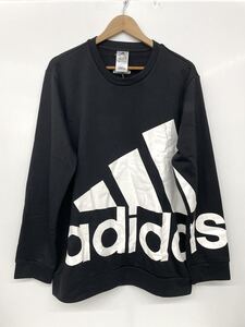 新品■アディダス adidas ロゴ トレーナー O ブラック HE4390 大きいサイズ