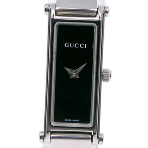 GUCCI グッチ 1500L 腕時計 SS クオーツ アナログ表示 レディース 黒文字盤【I160424044】中古