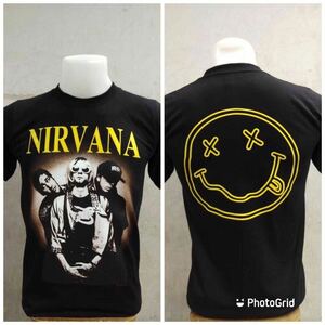 90年代バンド　ニルヴァーナ　Nirvana L バンドTシャツ　ロックTシャツ