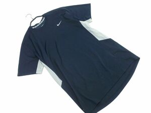 ネコポスOK NIKE ナイキ スポーツウェア カットソー sizeL/紺 ■◆ ☆ eec8 メンズ