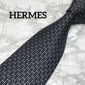 1円　未使用級！！　HERMES エルメス　ネクタイ　H織　ファソネ　ビジネスバッグ　スーツ　シャツ　カフス