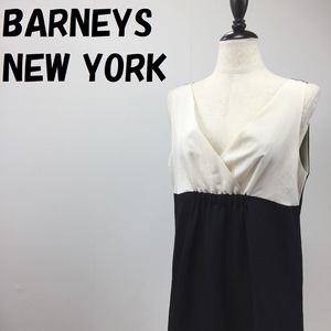 【人気】BARNEYS NEW YORK/バーニーズ ニューヨーク バイカラー ノースリーブワンピース ブラック×ホワイト/S2374