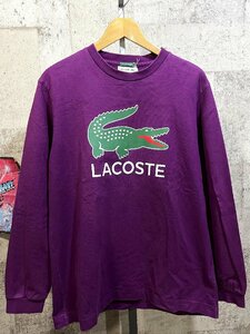 ラコステ X BEAMS 別注 ビッグロゴ 長袖Tシャツ US M メンズ ビームス ワニ LACOSTE ロングスリーブ ロンT TH204PL