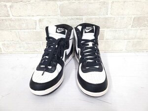 ナイキ NIKE●スニーカー ハイカット シューズ ロゴ TERMINATOR HIGH BASIC 336609-101/ブラック・ホワイト/24.0cm/1円スタート/AY