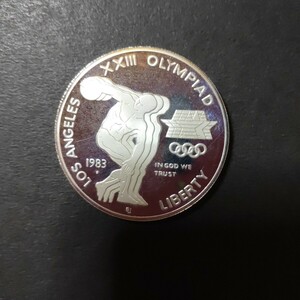 アメリカ ロサンゼルスオリンピック記念1ドルプルーフ銀貨(1983)