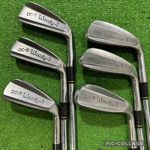 アイアンセット(5I抜け)☆ホンマゴルフ(HONMAGOLF)(本間ゴルフ)☆DC-6Woody-1(DC-6ウッディー1)4I,6I～10I(6本セット)☆スチールシャフト