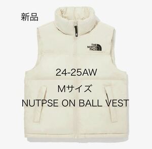 新品 25AW M THE NORTH FACE ノースフェイス ホワイトレーベル NUPTSE ON BALL VEST ヌプシ ダウンベスト ベージュ