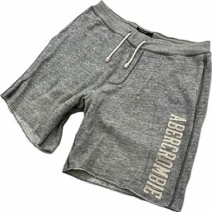 Abercrombie&Fitch ☆ スウェット ショートパンツ イージー ハーフパンツ グレー L メンズ 春夏 古着 アバクロンビー＆フィッチ■JS1256