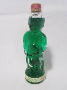 【即決価格】古酒 未開栓「Creme de Menthe MONDE」リキュール グリーンミント 小便小僧人形ボトル（72ml）