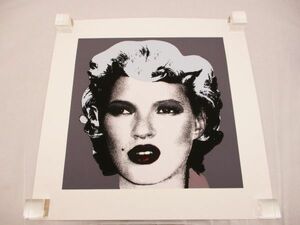 希少 WCP Banksy バンクシー KATE MOSS GREY ケイトモス リプロダクション シルクスクリーン プリント 現代アート 限定品