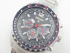 352703【1円スタート】SEIKO セイコー 稼動品 V175-0CY0 プロスペックス スカイプロフェッショナル メンズ 時計 ソーラー ケース44mm