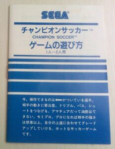 【匿名配送・追跡番号有】 やや痛みあり 説明書のみ マーク チャンピオンサッカー