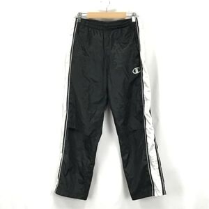 ゴールドウィン製★Champion★シャカシャカジャージパンツ【Mens size -S/股下69cm/黒×白/チャンピオン】Pants/Trousers◆BG922