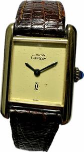 1円〜 Y Cartier カルティエ マストタンク レディース 手巻き 純正レザーベルト アンティーク ヴィンテージ 時計 423443909