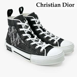 ◎現行・美品◎Dior クリスチャン ディオール ハイトップ スニーカー B23 黒 ブラック オブリーク ハイカット トロッター モノグラム 41