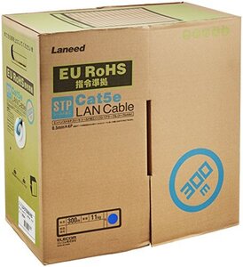 エレコム LANケーブル CAT5e STP シールド加工 RoHS指令準拠 300m リール巻 ブルー LD-CTS300 RS