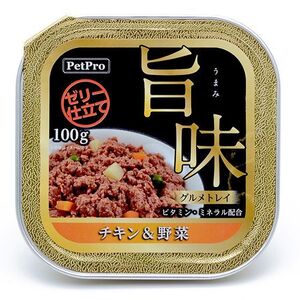 （まとめ買い）ペットプロ 旨味グルメトレイ チキン＆野菜 100g 犬用フード 〔×48〕