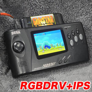 メンテナンス済 新型3.5インチIPS液晶 RGBDRV改造 SEGA GENESIS NOMAD セガ ジェネシス ノマド 本体　